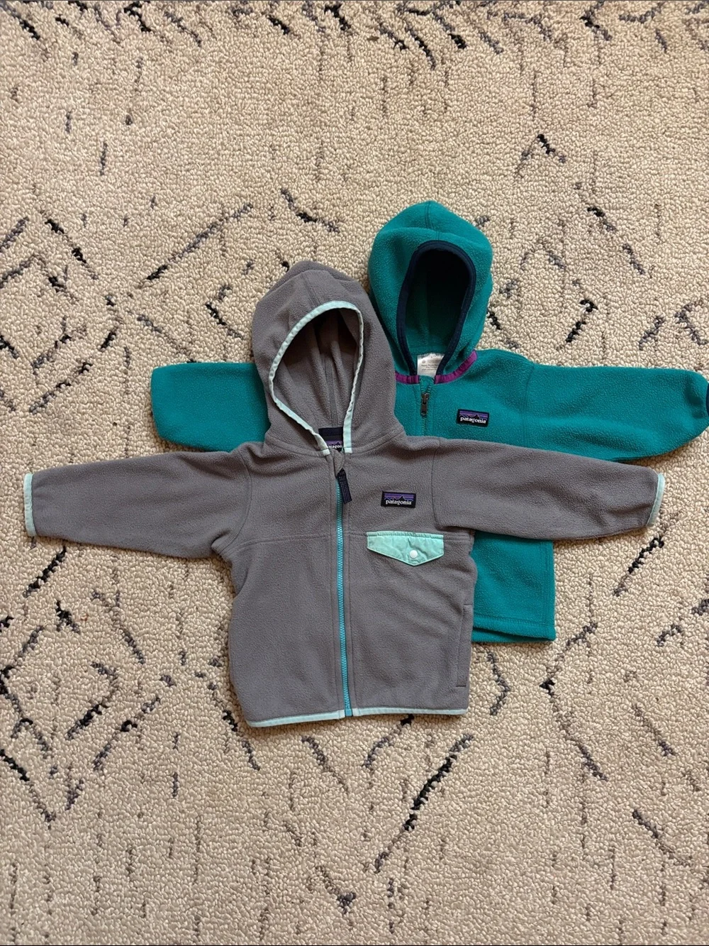 BUNDLE LISTING: 2 Patagonia Synchilla Hooded Fleeces 6-12M